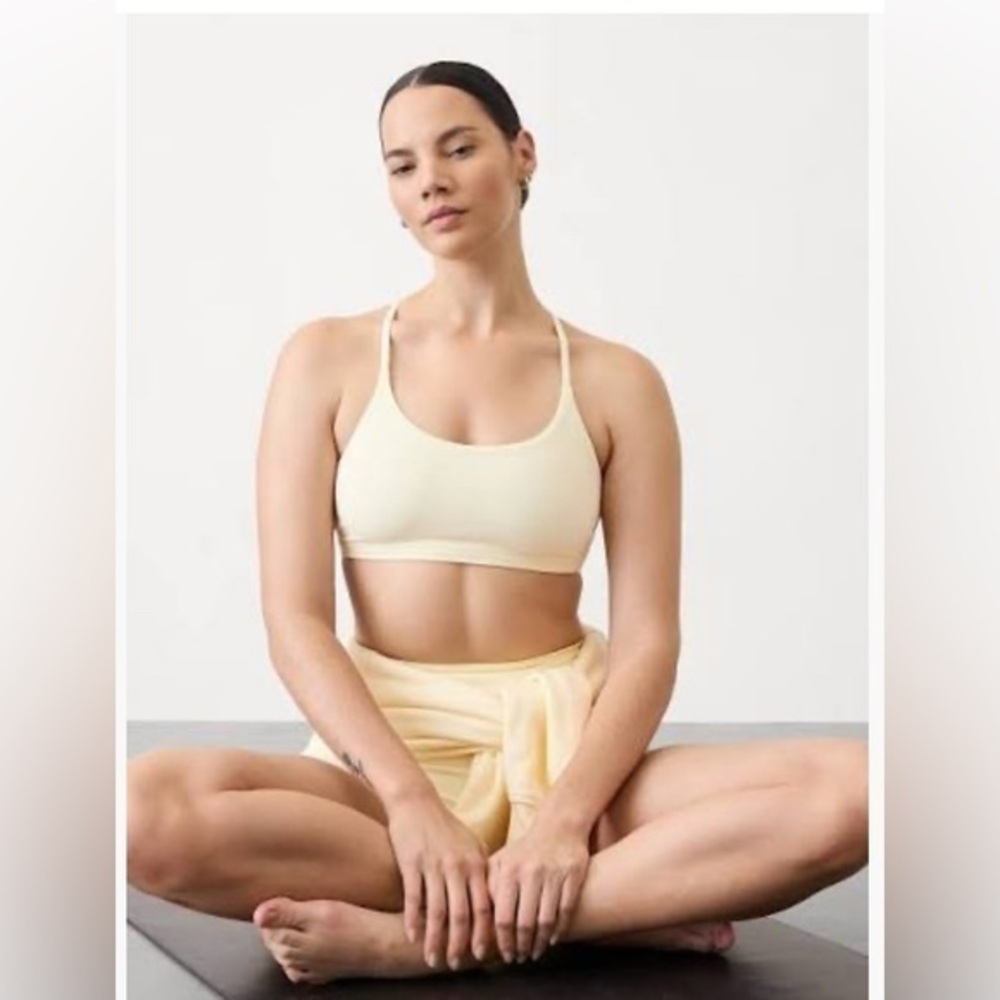 Athleta NEW Transcend Scoop Bra A-C Sports Yoga Yellow Glow XL Sold Out Color